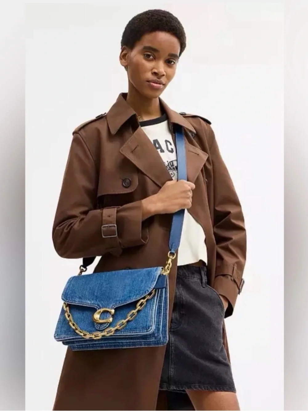 Coach Tabby 30 with Chain Denim Handbag